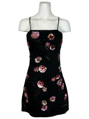 Anthropologie Maeve The Brynne 3D Spaghetti Strap Dress 8 Pink Combo NEW